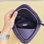 Prada, Nappa Leather Triangle Bag, , Purple, Used Once - Image 15