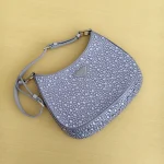 Prada, Cleo Satin Bag With Crystals, , Purple, New - Image 19