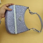 Prada, Cleo Satin Bag With Crystals, , Purple, New - Image 22