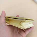 Prada, Satin Crystal Cardholder with shoulder Strap, , Yellow, New - Image 13