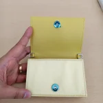 Prada, Satin Crystal Cardholder with shoulder Strap, , Yellow, New - Image 15