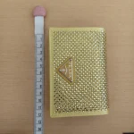 Prada, Satin Crystal Cardholder with shoulder Strap, , Yellow, New - Image 20