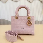 Dior, Medium Lady D-Lite, Medium, Pink, Very Very  Good - Image 3