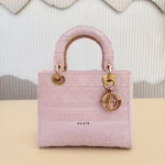 Dior, Medium Lady D-Lite, Medium, Pink, Very Very  Good - Image 4