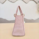 Dior, Medium Lady D-Lite, Medium, Pink, Very Very  Good - Image 6
