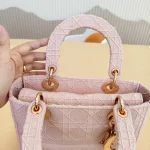 Dior, Medium Lady D-Lite, Medium, Pink, Very Very  Good - Image 10