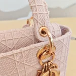 Dior, Medium Lady D-Lite, Medium, Pink, Very Very  Good - Image 17