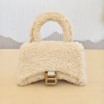 Balenciaga, Fluffy Hour Glass XS Top-Handle Bag, XS, Beige, New - Image 4