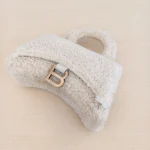 Balenciaga, Fluffy Hour Glass XS Top-Handle Bag, XS, Beige, New - Image 9