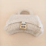 Balenciaga, Fluffy Hour Glass XS Top-Handle Bag, XS, Beige, New - Image 10