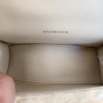 Balenciaga, Fluffy Hour Glass XS Top-Handle Bag, XS, Beige, New - Image 20