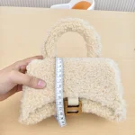 Balenciaga, Fluffy Hour Glass XS Top-Handle Bag, XS, Beige, New - Image 27
