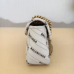 Gucci x Balenciaga, Gucci x Balenciaga Small GG Marmont Flap Bag, 26, White, Used Once - Image 5