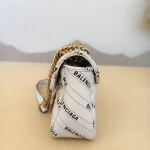 Gucci x Balenciaga, Gucci x Balenciaga Small GG Marmont Flap Bag, 26, White, Used Once - Image 6