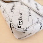 Gucci x Balenciaga, Gucci x Balenciaga Small GG Marmont Flap Bag, 26, White, Used Once - Image 11