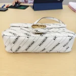 Gucci x Balenciaga, Gucci x Balenciaga Small GG Marmont Flap Bag, 26, White, Used Once - Image 12