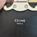 Celine, Mini Triompe Bag in Sequins , Mini, Black, New - Image 11