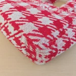 Miu Miu, Terry Cloth Houndstooth Tote, , Red, Very Very Like New - Image 6