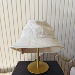 Gucci, Off-White Jumbo GG Canvas Bucket Hat, M, White, New - Image 2
