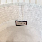 Gucci, Off-White Jumbo GG Canvas Bucket Hat, M, White, New - Image 6
