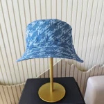 Fendi, Brush Lettering Denim Bucket Hat, M, Blue, New - Image 2