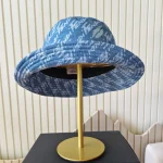 Fendi, Brush Lettering Denim Bucket Hat, M, Blue, New - Image 6