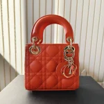 Dior, Micro Lady Dior, Micro, Orange, Very Very Like New - Image 4