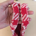 Miu Miu, Terry Cloth Houndstooth Tote, , Red, Very Very Like New - Image 29