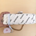 Gucci x Balenciaga, Gucci x Balenciaga Small GG Marmont Flap Bag, 26, White, Used Once - Image 40
