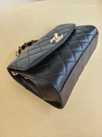 Chanel, Mini Flap Bag with Top Handle, 9", Black, Very Very Like New - Image 10