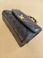Chanel, Mini Flap Bag with Top Handle, 9", Black, Very Very Like New - Image 11