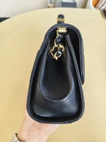 Chanel, Mini Flap Bag with Top Handle, 9", Black, Very Very Like New - Image 12
