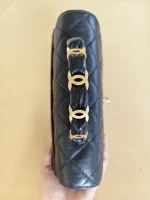 Chanel, Mini Flap Bag with Top Handle, 9", Black, Very Very Like New - Image 18