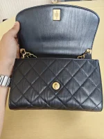 Chanel, Mini Flap Bag with Top Handle, 9", Black, Very Very Like New - Image 22