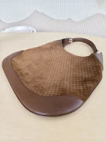 Gucci, GG Suede B Shoulder Bag, , Brown, Very Very  Good - Image 8