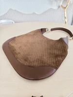 Gucci, GG Suede B Shoulder Bag, , Brown, Very Very  Good - Image 9