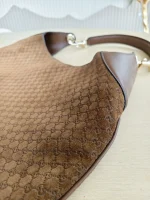 Gucci, GG Suede B Shoulder Bag, , Brown, Very Very  Good - Image 11