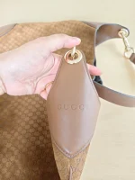 Gucci, GG Suede B Shoulder Bag, , Brown, Very Very  Good - Image 12