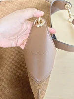 Gucci, GG Suede B Shoulder Bag, , Brown, Very Very  Good - Image 13