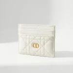 Dior, Caro Card Holder, , White, Very Very  Good