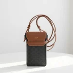Celine, Phone Pouch With Flap, , Brown, Very Very  Good