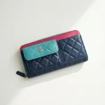 Chanel, Classic Zippy Long Wallet, , Navy Blue, Used Once