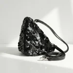 Prada, Triangle Paillettes with Black Sequins, , Black, New