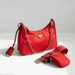 Prada, Re-Edition 2005, , Red, Used Once