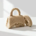 Balenciaga, Fluffy Hour Glass XS Top-Handle Bag, XS, Beige, New