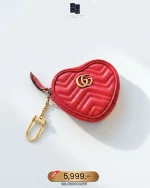 Gucci, GG Marmont Hear-Shaped Coin Purse, , Red, New