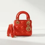 Dior, Micro Lady Dior, Micro, Orange, Very Very Like New