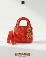 Dior, Micro Lady Dior, Micro, Orange, Very Very Like New