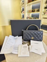 Chanel, WOC Top Handle, , Black, Very Very  Good - Image 2
