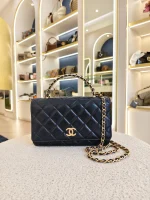 Chanel, WOC Top Handle, , Black, Very Very  Good - Image 4